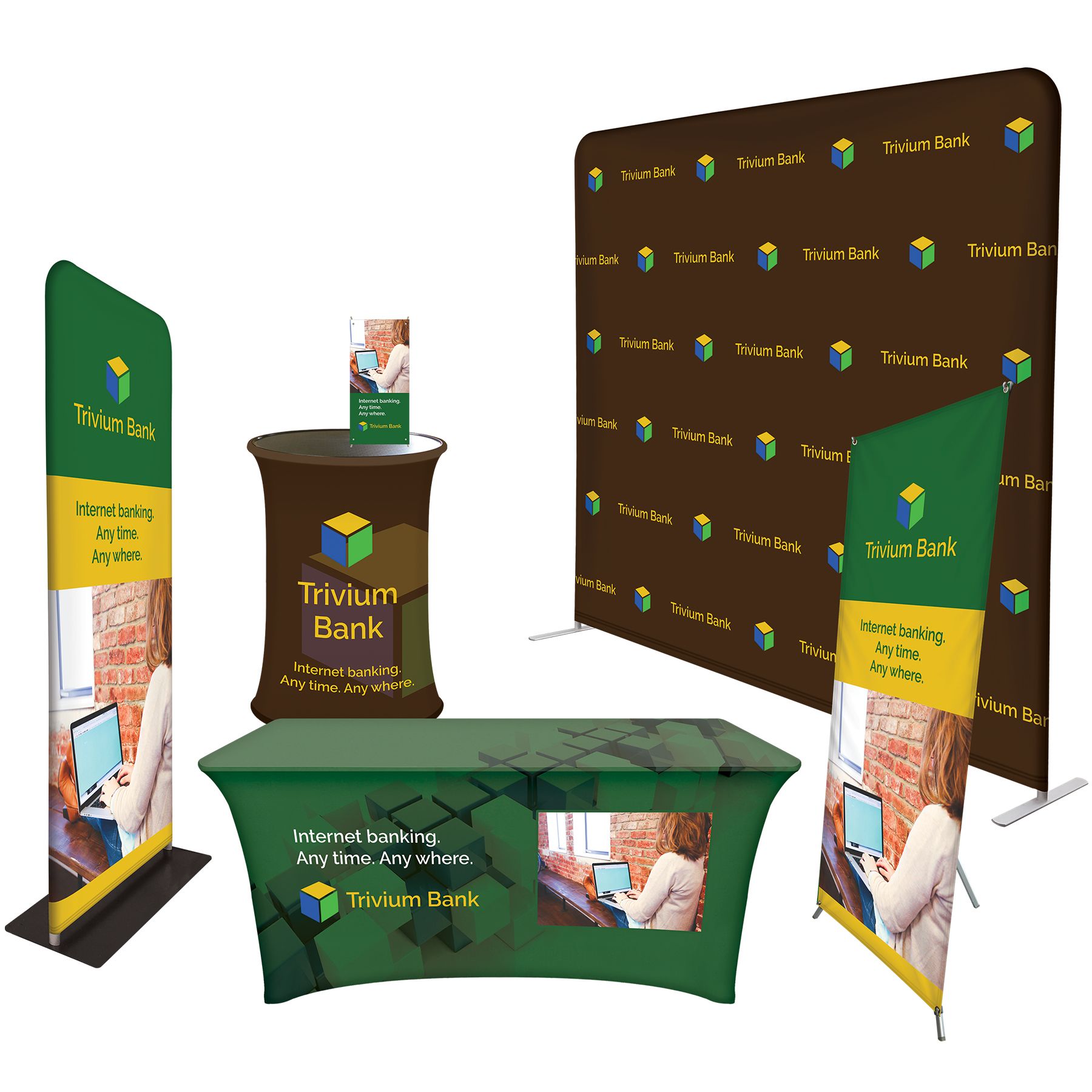 Trade Show Booth Display - Superior Package - Banners, Displays, Table Covers